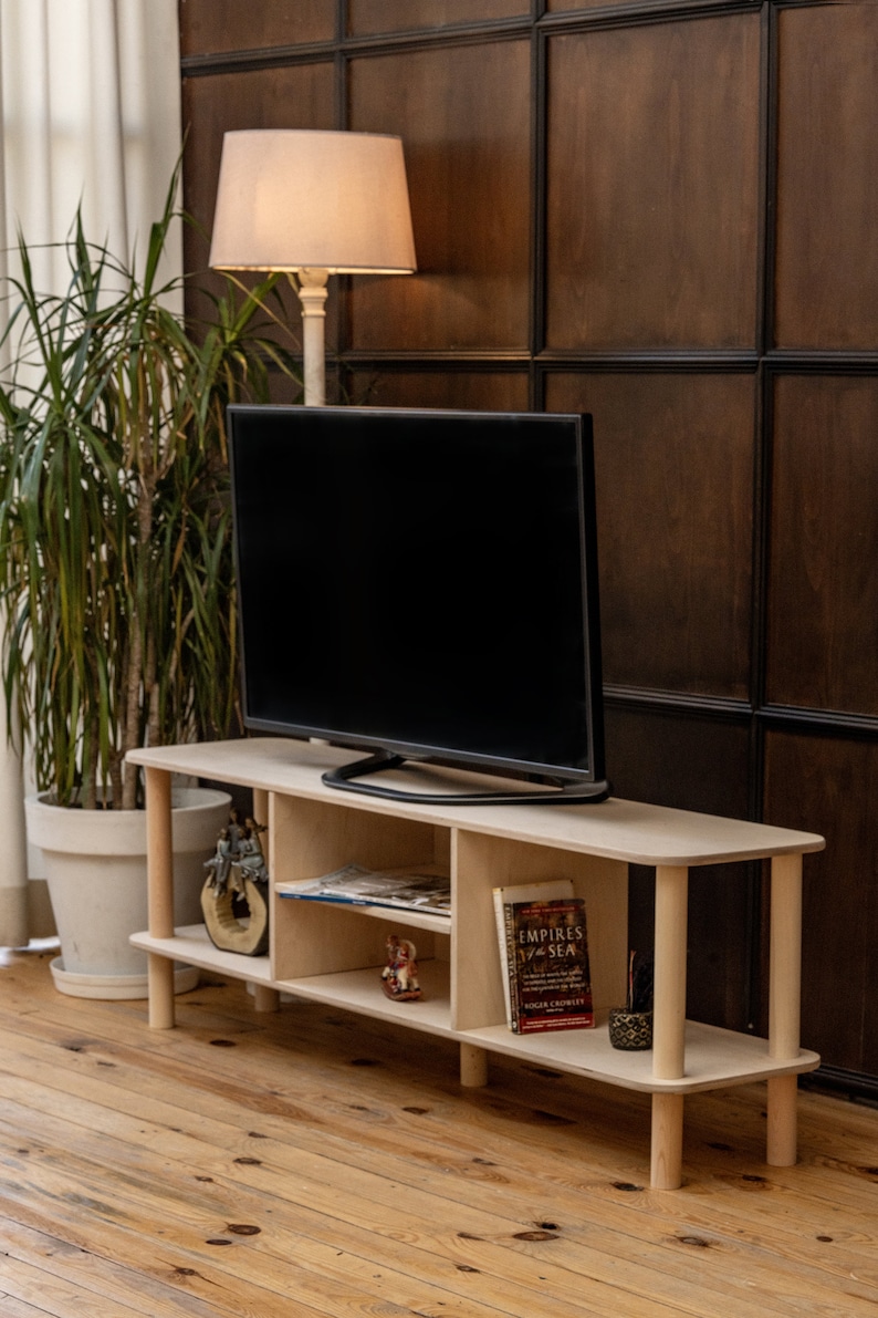 We combine Tv Stand with Storage Console with Modern Walnut Television Livingroom Furniture for Indoor. Here is Wooden Media Turnable Stand Unit Cabinet as a Home Entertainment Center!