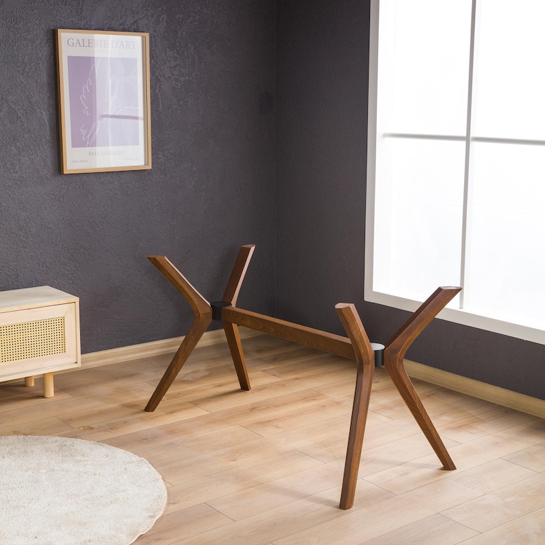 🪵 Solid Beech Wood Table Pedestal Legs – Rectangle Large Dining Table Butterfly Leg Dining Table Spider Leg Base for Glass, Marble or Epoxy Tops
Add warmth and strength to your dining or office space with this handcrafted solid beech wood table base. Designed to support large rectangular tabletops, this butterfly spider leg combines natural elegance with sturdy functionality — perfect for wood, glass, epoxy, or marble surfaces.
