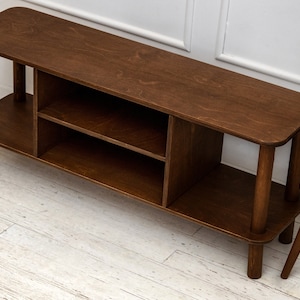 We combine Tv Stand with Storage Console with Modern Walnut Television Livingroom Furniture for Indoor. Here is Wooden Media Turnable Stand Unit Cabinet as a Home Entertainment Center!