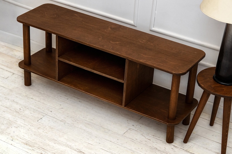 We combine Tv Stand with Storage Console with Modern Walnut Television Livingroom Furniture for Indoor. Here is Wooden Media Turnable Stand Unit Cabinet as a Home Entertainment Center!