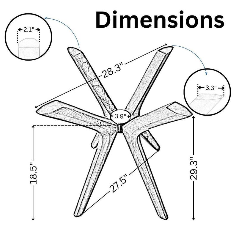 Modern and Handmade Solid Beech Wood Spider Legs for Dining Table Designs

Are you looking for a stylish pedestal leg for your round glass table that will become the centerpiece of your home? Meet the wood butterfly leg, perfect for epoxy, wood, or marble dining table tops.

Whether you need a sturdy glass table leg for your living room, a dining table leg to elevate your meals, or a modern office table leg, these spider-leg table designs are the perfect match for any space.