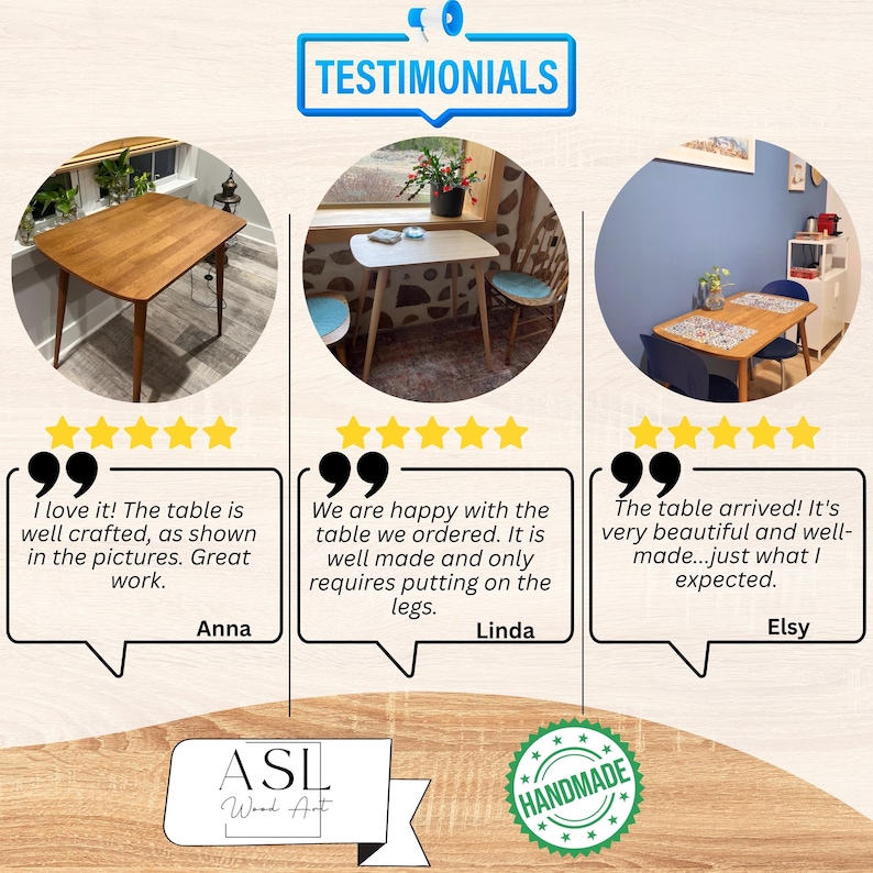 Oval Dining Table 2 Person Dinner Table, Narrow Solid Oak Wood Dinner Table Ideal Small Home Kitchen Furniture, Modern Dining Room Tables image 5