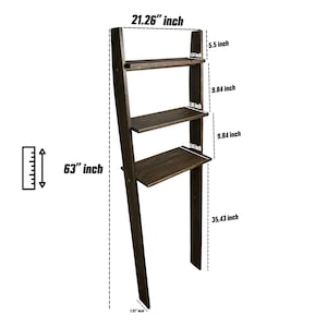 We combine Bathroom Shelves Storage with A Over the Toilet Ladder Shelf,. Here is SWooden Above Toilet Back Paper Stand Organizer as a easy to assemble over toilet storage as a bath rooms furniture!