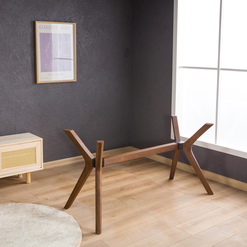 🪵 Solid Beech Wood Table Pedestal Legs – Rectangle Large Dining Table Butterfly Leg
Dining Table Spider Leg Base for Glass, Marble or Epoxy Tops

Add warmth and strength to your dining or office space with this handcrafted solid beech wood table base. Designed to support large rectangular tabletops, this butterfly spider leg combines natural elegance with sturdy functionality — perfect for wood, glass, epoxy, or marble surfaces.