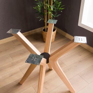 🪵 Solid Beech Wood Pedestal Table Leg – Perfect for Round Glass, Epoxy, Marble, or Metal Tables

Bring a touch of natural elegance and modern functionality to your dining or office space with this handcrafted solid beech wood pedestal leg. Designed to support round tabletops of various materials, it combines strength, stability, and timeless style.