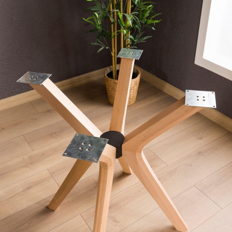 🪵 Solid Beech Wood Pedestal Table Leg – Perfect for Round Glass, Epoxy, Marble, or Metal Tables

Bring a touch of natural elegance and modern functionality to your dining or office space with this handcrafted solid beech wood pedestal leg. Designed to support round tabletops of various materials, it combines strength, stability, and timeless style.