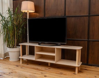 Tv Stand Wood Cabinet  T V Console Table Storage, Television Record Player Stand Entertainment Unit, Multifunctional Stand for Indoor