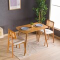 Oval Dining Table 2 Person Dinner Table, Narrow Solid Oak Wood Dinner Table Ideal Small Home Kitchen Furniture, Modern Dining Room Tables