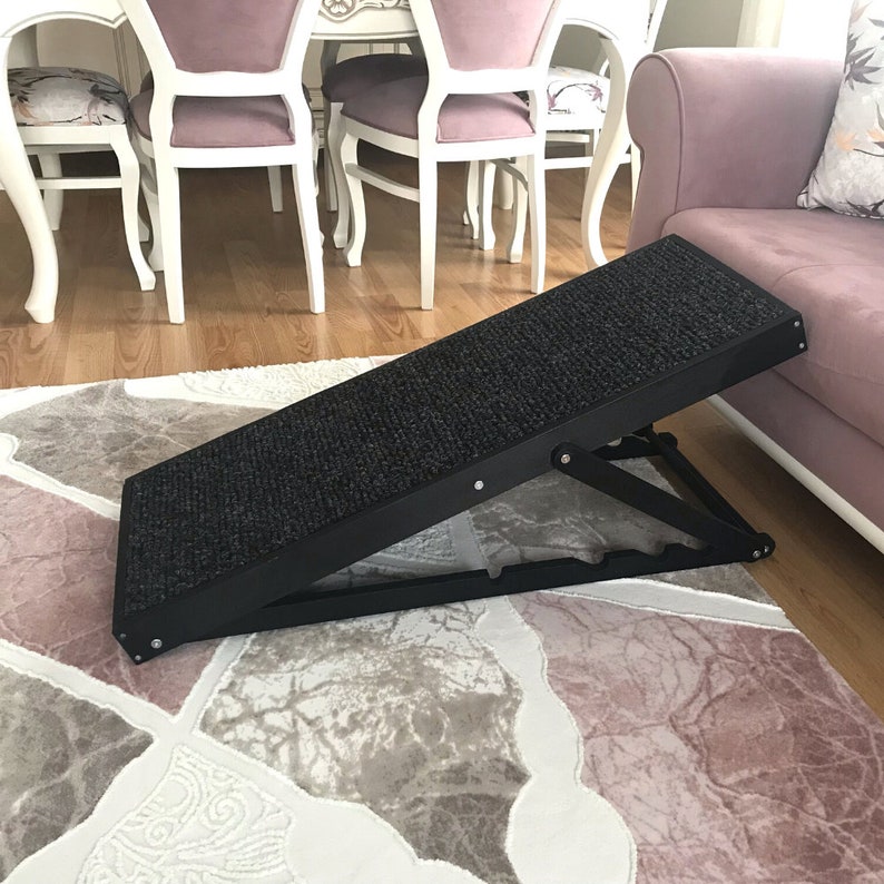 Adjustable Dog Ramp Dog Ramp With Rail Free Standing Etsy