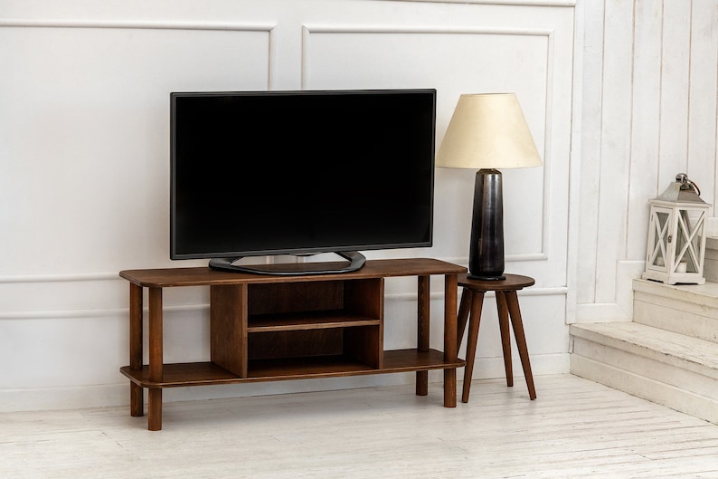 We combine Tv Stand with Storage Console with Modern Walnut Television Livingroom Furniture for Indoor. Here is Wooden Media Turnable Stand Unit Cabinet as a Home Entertainment Center!