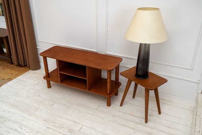 We combine Tv Stand with Storage Console with Modern Walnut Television Livingroom Furniture for Indoor. Here is Wooden Media Turnable Stand Unit Cabinet as a Home Entertainment Center!