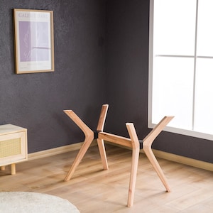 🪵 Solid Beech Wood Table Pedestal Legs – Rectangle Large Dining Table Butterfly Leg Dining Table Spider Leg Base for Glass, Marble or Epoxy Tops
Add warmth and strength to your dining or office space with this handcrafted solid beech wood table base. Designed to support large rectangular tabletops, this butterfly spider leg combines natural elegance with sturdy functionality — perfect for wood, glass, epoxy, or marble surfaces.