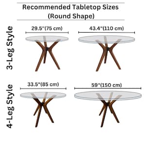 🌳 Material: Durable, high-quality solid beech wood
🦋 Design: Three-legged butterfly pedestal leg that fits round tabletops with a diameter between 75 cm (29.5”) and 110 cm (43.5”)
Four-legged butterfly pedestal leg that fits round tabletops with a diameter between 85 cm (33.5”) and 150 cm (59”)