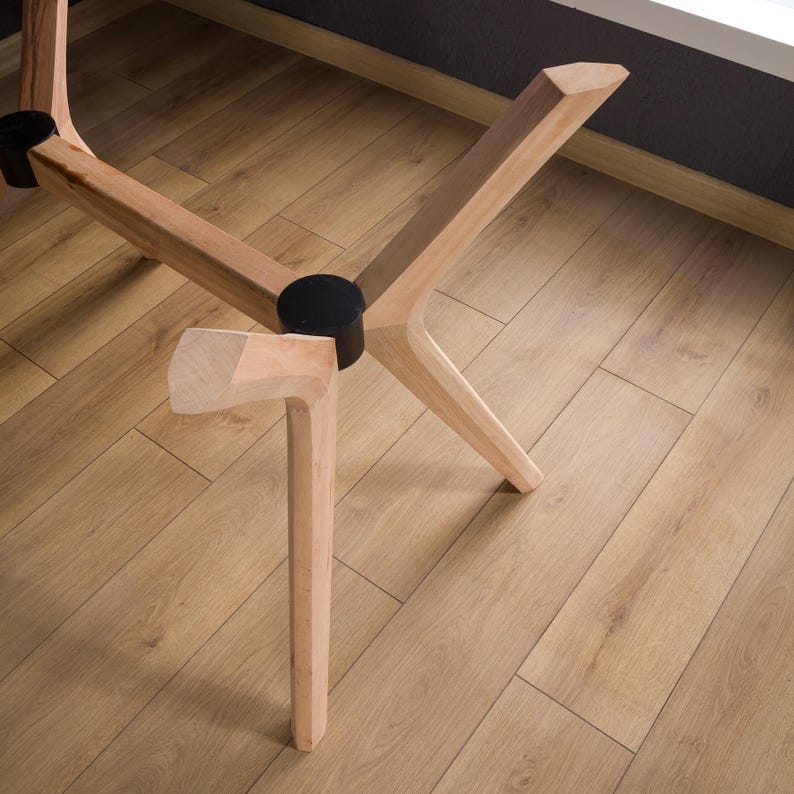 Solid Beech Wood Table Pedestal Legs, Rectangle Large Dining Table Butterfly Leg, Dining Table Spider Leg Base for Glass, Marble or Epoxy image 18