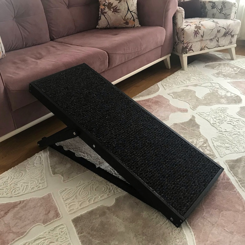 Adjustable Dog Ramp Dog Ramp With Rail Free Standing Etsy