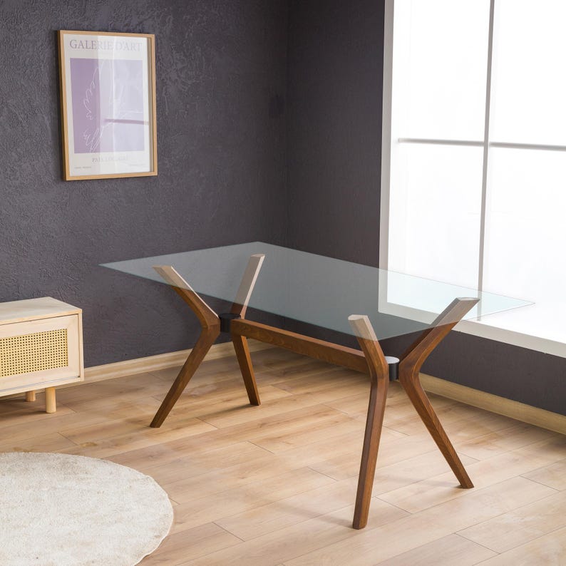 🪵 Solid Beech Wood Table Pedestal Legs – Rectangle Large Dining Table Butterfly Leg
Dining Table Spider Leg Base for Glass, Marble or Epoxy Tops

Add warmth and strength to your dining or office space with this handcrafted solid beech wood table base. Designed to support large rectangular tabletops, this butterfly spider leg combines natural elegance with sturdy functionality — perfect for wood, glass, epoxy, or marble surfaces.