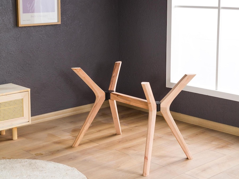 🪵 Dining Table Legs – Solid Beech Wood Pedestal Legs
Rectangle Large Table Base – Unfinished Dining Table Legs for Glass, Marble or Epoxy Tops

Add natural warmth and sturdy support to your dining or workspace with these handcrafted solid beech wood pedestal legs. Designed for large rectangular tabletops, these unfinished dining table legs offer a timeless farmhouse style that perfectly complements glass, marble, epoxy, or wood surfaces.