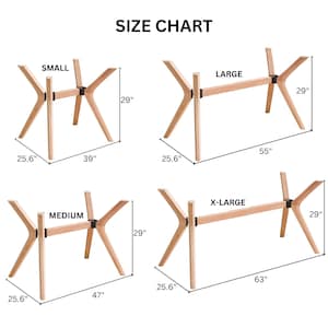 📐 Pedestal Leg Size Options
▪️ Small – 100 × 65 × 73 cm (39" L × 25.6" D × 29" H) 📸 Shown in 3rd photo – Natural finish
▪️ Medium – 120 × 65 × 73 cm (47" L × 25.6" D × 29" H)
▪️ Large – 140 × 65 × 73 cm (55" L × 25.6" D × 29" H) 📸 Shown in 1st photo – Dark walnut finish
▪️ X-Large – 160 × 65 × 73 cm (63" L × 25.6" D × 29" H)

🧩 Connector Bar Size Options Choose the central support length for your tabletop: • 50 cm (19.6") • 70 cm (27.5") • 90 cm (35.4")