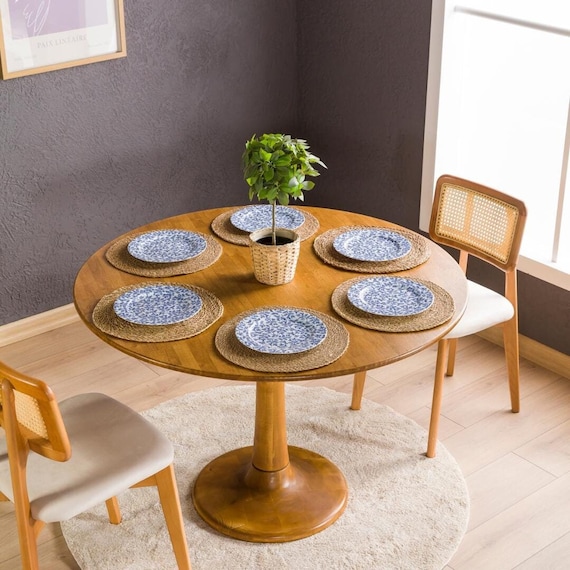 Solid Oak Round Dining Table With Tulip Leg - Etsy