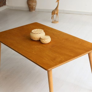 Rectangular Coffee Table, Walnut Modern Wooden Small Coffee Table, Mid Century Modern Coffee Table, Unique Coffee Table, Handmade Furniture image 9