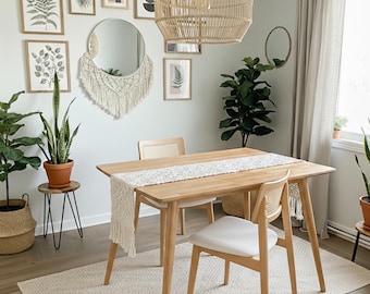 Set tavolo e sedie da pranzo, tavolo da cucina in legno massello di quercia con sedie per 2-4 persone