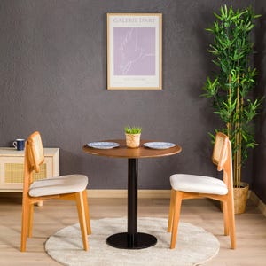 Narrow Bistro Table Metal Tulip Leg, Smallspace Bistro Dining Table ...