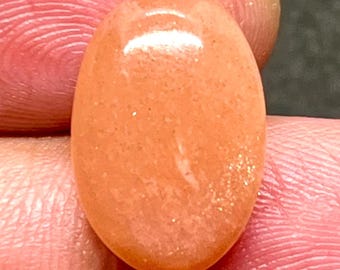 Peach Moonstone Cabochon: Natural Gemstone for Jewelry Making (18X12X5MM, 10.65 Carat)