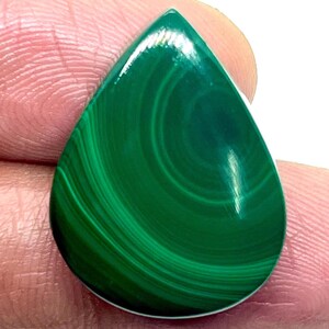Malachite Gemstone Cabochon Rare Quality 100% Natural Malachite Cabochon Jewelry Making Pear Shape 25X19X5MM 33.35 Carat