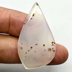 Natural Montana Agate Cabochon: Fancy Gemstone for Jewelry Making (45X25X6MM, 50.95 Carat)