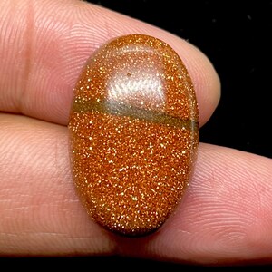 Brown Goldstone Gemstone Cabochon Rare Quality 100% Natural Brown Goldstone Cabochon Jewelry Making Oval Shape 27X17X9MM 32.60 Carat