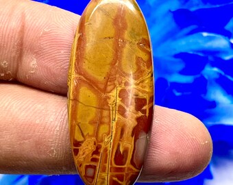 Cabujón de jaspe Noreena raro: piedra preciosa ovalada natural de 33,95 quilates