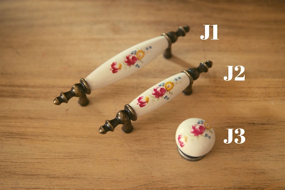 Möbelgriff, Griffe, Schrankgriffe, Möbelknöpfe, Knauf, Kommodengriffe, Porzellan, Schubladengriff, Handarbeit, 64mm, 96mm