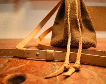 Split leather bag