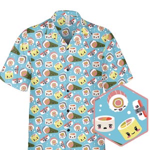 Sushi Hawaiian Shirt: Funny Japanese Foodie Button Up
