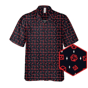 DnD Dice Button-Up Shirt: Dungeons and Dragons DM Gift