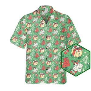 DnD Christmas Hawaiian Shirt: Dice & Gift Print