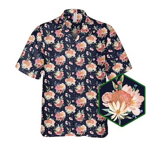 DnD Dice Floral Hawaiian Shirt: Dungeons and Dragons Button Up