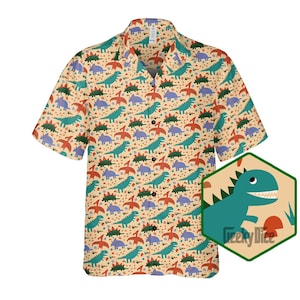 Jurassic shirt, Jurassic hawaiian shirt, Dinosaur hawaiian shirt, dino shirt