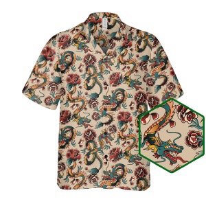 Dragon Hawaiian Shirt: Dungeons and Dragons Button Up