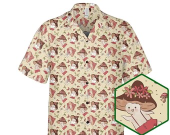 Cute Mushroom Shirt, Cottagecore Kawaii Shirt, Goblincore Fairycore Aesthetic