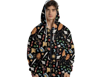 DnD Dice items fleece hoodie, dungeons and dragons hoodie, dnd hoodie dnd shirt dungeon and dragon shirt dungeon master hoodie [SUPER WARM]