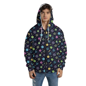 DnD Dice retro fleece hoodie, dungeons and dragons hoodie, dnd hoodie dnd shirt dungeon and dragon shirt dungeon master hoodie [SUPER WARM]