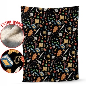 DnD Fleece Blanket: Extra Warm Dungeons and Dragons Bed Blanket