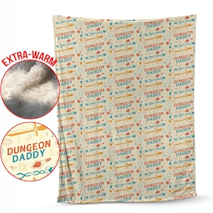 Dungeon Daddy Fleece Blanket: Extra Warm DnD Gift