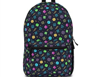 DnD Backpack: Dungeons and Dragons Dice Print Bag