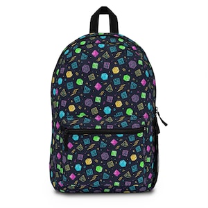 DnD Backpack: Dungeons and Dragons Dice Print Bag