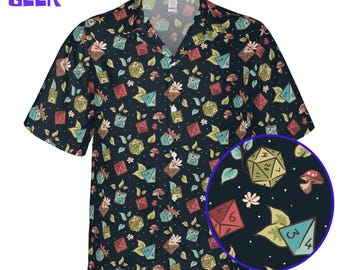 DnD Dice Hawaiian Shirt: Natural Druid Dungeons and Dragons Gift