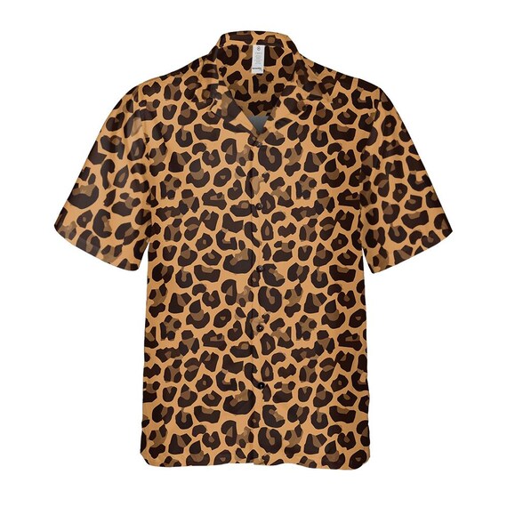トップス LEOPARD HAWAIIAN SHIRT Leopard Print Hawaiian Shirt: Animal Lover Outfit - Etsy Finland