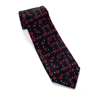 DnD Dice Necktie, Dungeons and Dragons Ties, Geeky Tie, Dungeon Master Gift, DnD Gift, Dice Ties