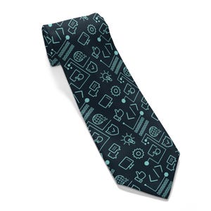 IT Computer Necktie - Geeky Tech Tie for Men - Computer Engineer, Coder IT, Programmer Gift